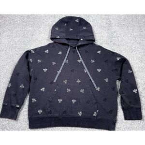 FIGS Hoodie Womens Large Gray Logo Print Pullover Athleisure Nurse